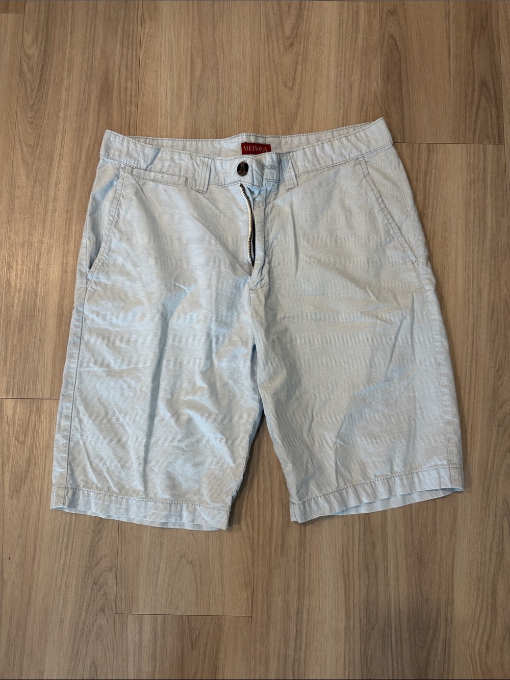 Merona Light Blue Men's Flat Front Chino Shorts